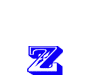 Animated blue z letter