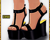 ! Cut Out Wedge Black