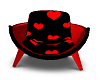 Black Red Kissing Chair