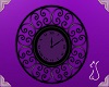 Purple and Black Clock