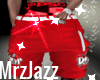 RED DRIP SHORTS