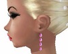 Pink Drop Earrings Gems