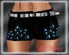 {C}Blue Spiked Shorts