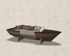 brown kissing boat couch