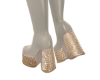 gold heel platform boots