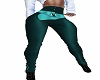 Teal Jeans w Zip Leg