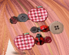 hairclips apple&ladybugs