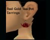 CA Red Teapot Earrings