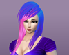 Violet Cyan Pink Hair