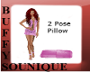 BSU 2Pose Pink Pillow