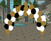 black gold arch balloons