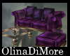 (OD) Purple barchat sofa