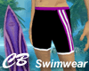 CB Black Puple Swimwear