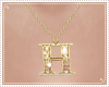 Necklace of letters H