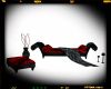 red & blk lounge couch