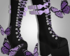 Black/Purple boots