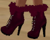 fur boots cranberry