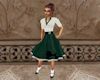 '50s Poodle Skirt Green
