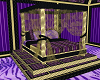 purple black gold bed