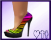 Rainbow! Zebra Heels