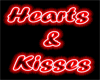Heart & Kisses Neon Sign