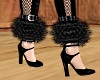 Black Fur Anklets