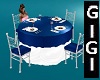 wedding guest table blue