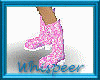Pink Flowered Boots