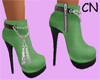 Qupid Ankle Boots-Lime