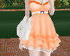 Orange cream baby dress