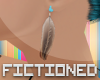 F'Brown Feather Earrings