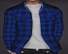Open Blue Plaid Shirt