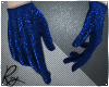 Blue Glitter Gloves