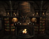 Castle Library Fireplace