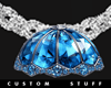 Blue Umbrella Necklace