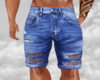 Blue denim shorts