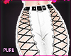 ✧laced white pants rll