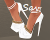 White Jeweled Heels