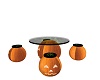 pumpkin seats and table