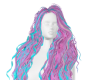 PINK BLUE WAVES HAIR