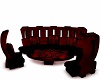 Red Double Dragon Couch