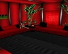 redn blk corner sofa