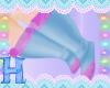 MEW blue and pink socks