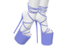 R | Blue Satin Heels