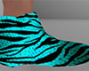 Teal Tiger Stripe Slippers 2 (M)