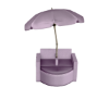 armchair with umbrella