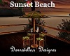 sunset beach table