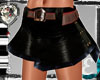 Eo) Black Leather Skirt