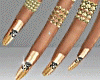 S* Cleo Gold Nails