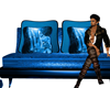 Blue wolf sofa set 